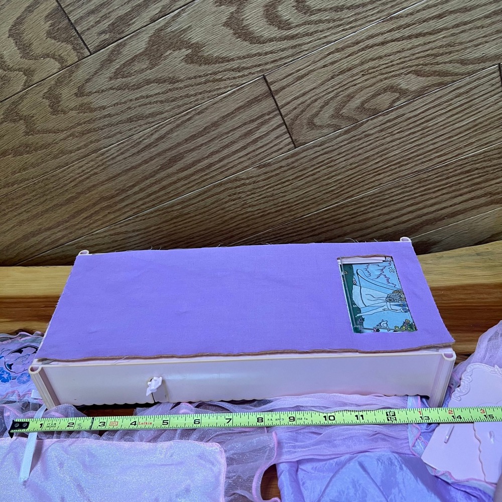 Vintage Barbie Canopy Bed Pink Purple Furniture Replacement Parts Lot Incomplete - Picture 12 of 13